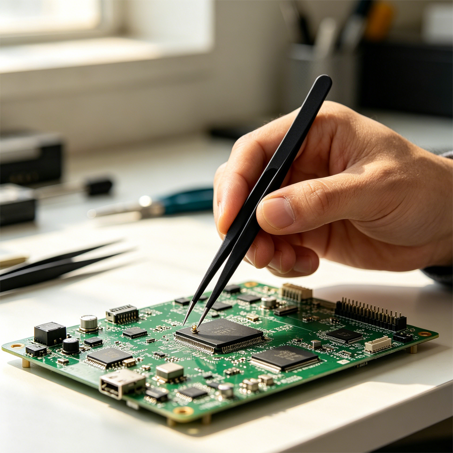 Anti-Static Precision Tweezers for Electronics, Jewelry & Watch Repair