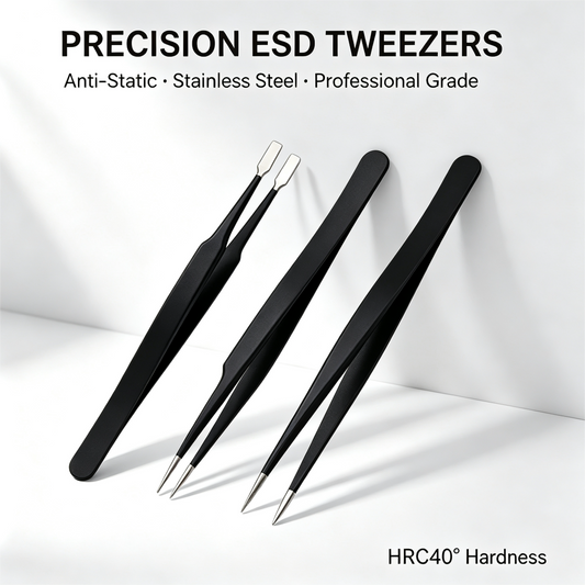Anti-Static Precision Tweezers for Electronics, Jewelry & Watch Repair