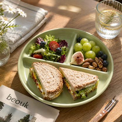 Minimalist Divided Ceramic Balanced Dining Plate