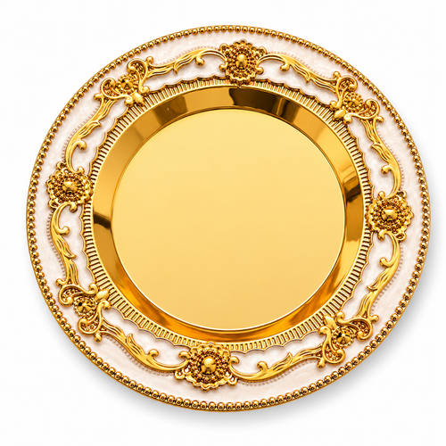 Minimalist Baroque Relief Serving Accent Tray