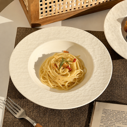 Rock-Texture Ceramic Pasta Bowl