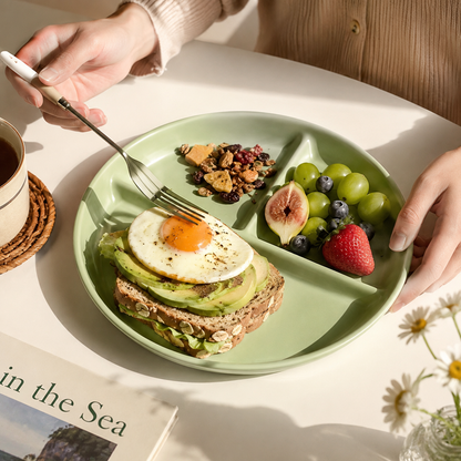Minimalist Divided Ceramic Balanced Dining Plate