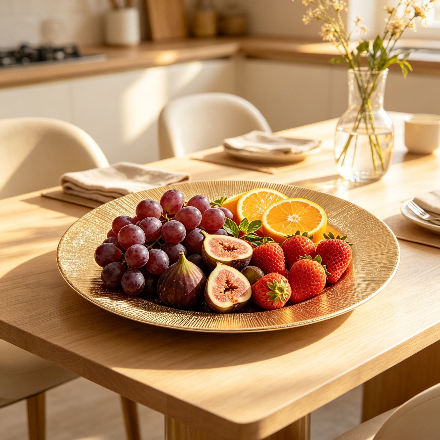 Elegant Gold Metallic Serving Platter