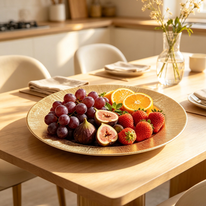 Elegant Gold Metallic Serving Platter