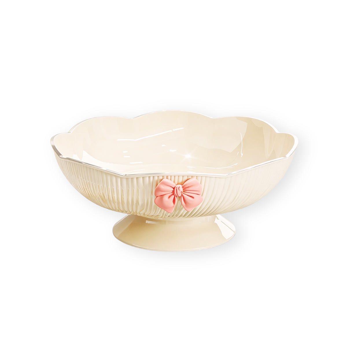 Minimalist Petal-Shaped Self-Draining Fruit Pedestal