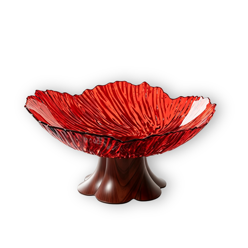 Minimalist Petal-Shaped Pedestal Fruit Bowl