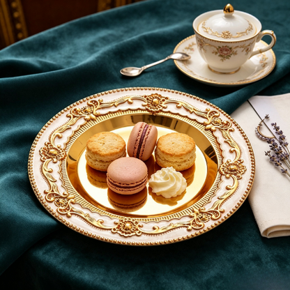 Minimalist Baroque Relief Serving Accent Tray