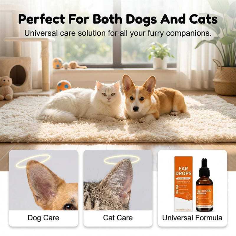 🔥🔥Natural Dog & Cat Ear Drop for Itching & Wax Build-Up