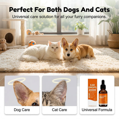 🔥🔥Natural Dog & Cat Ear Drop for Itching & Wax Build-Up
