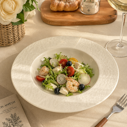 Rock-Texture Ceramic Pasta Bowl